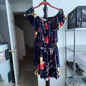 Rue21 Navy Floral Midi Dress
